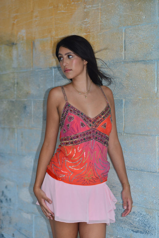 Silk beaded Sequin Embellishments Top