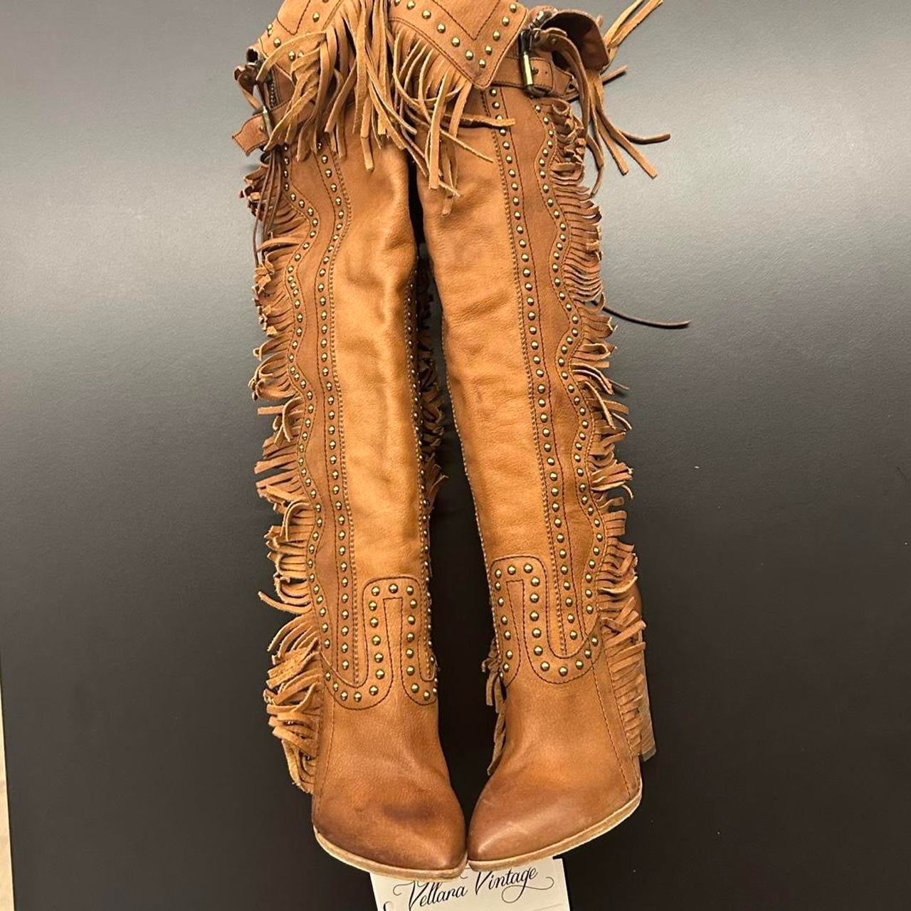 D&G Spring 2010 Leather Fringe Boots