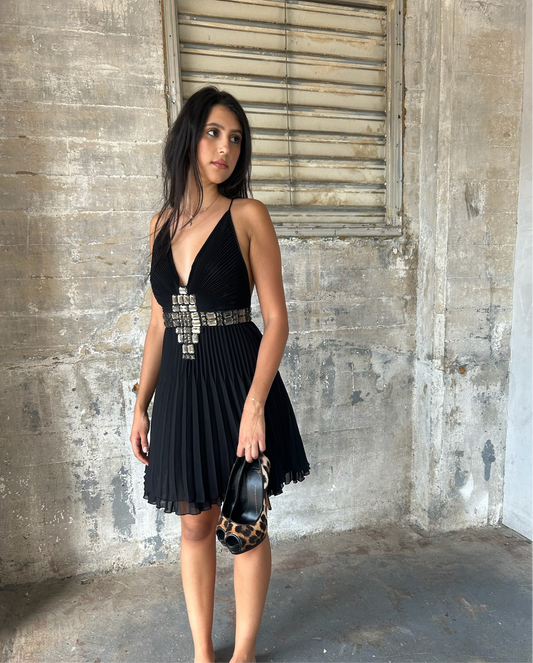 Cavalli Pleated Jewel Dress