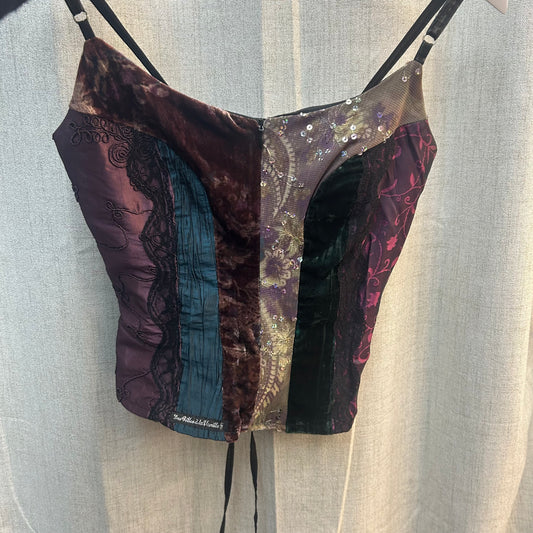 Des Filles Velvet Fairy Corset Tank Top