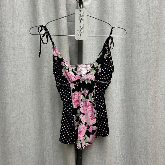 Blumarine Pink Floral Polka Dot Tank Top