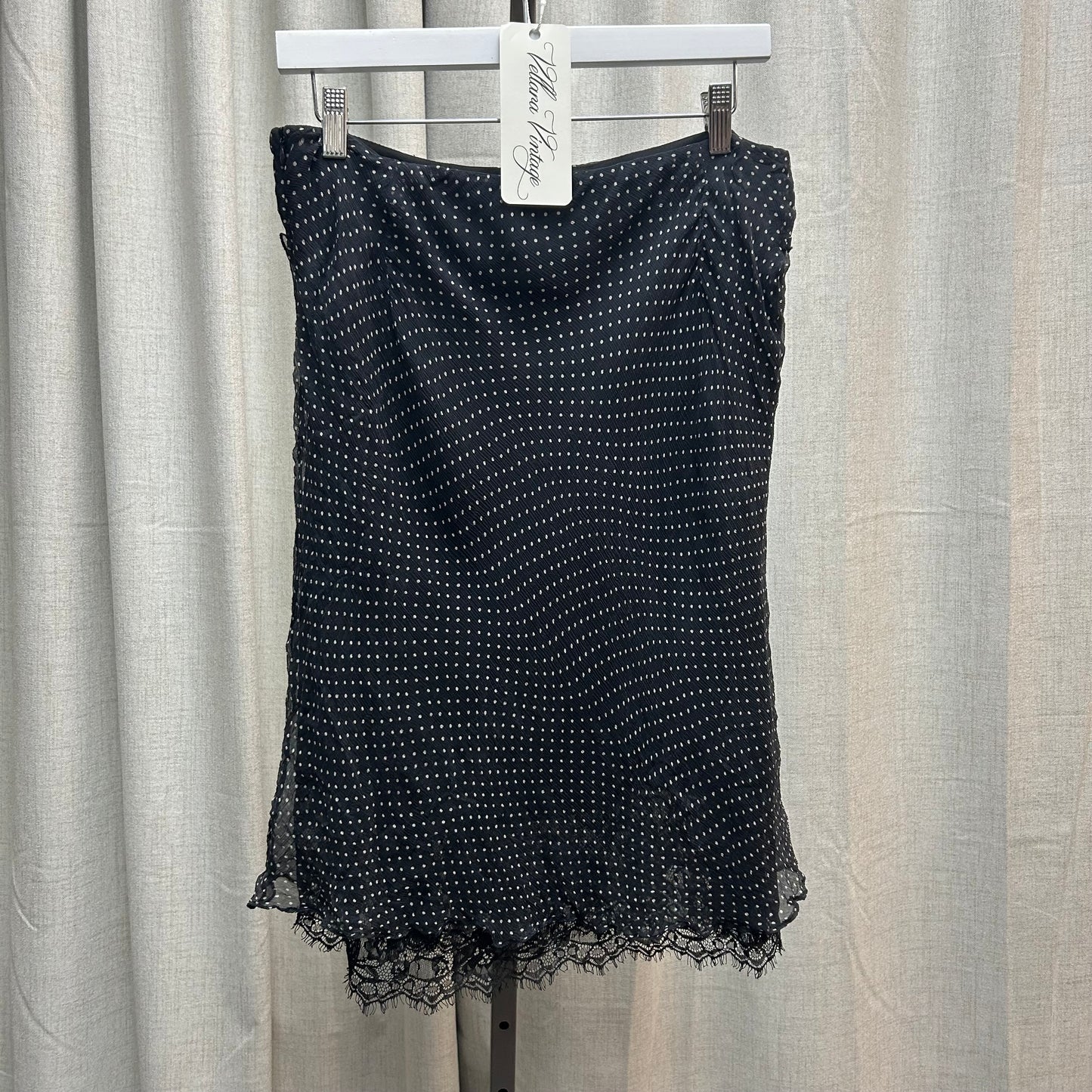 100% Silk Polka Dot Skirt