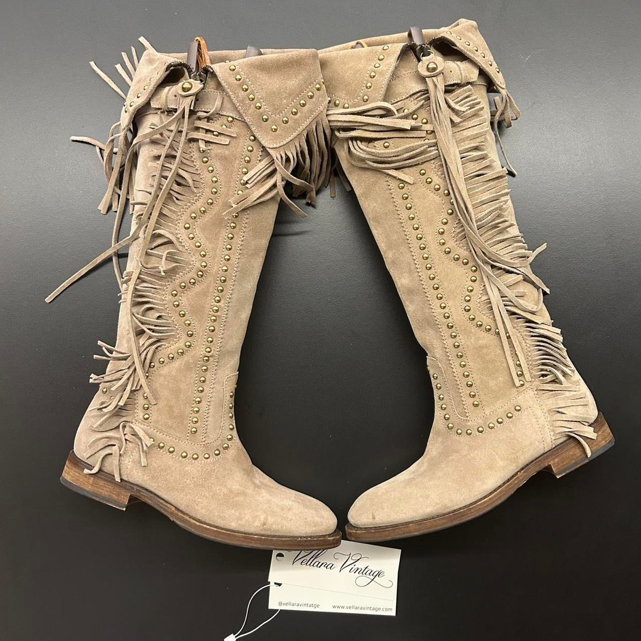 D&G Spring 2010 Suede Fringe Boots