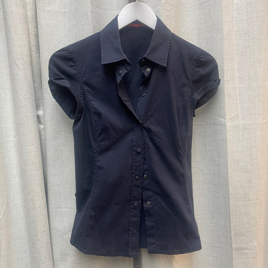 Prada Short Sleeve Button Up Top