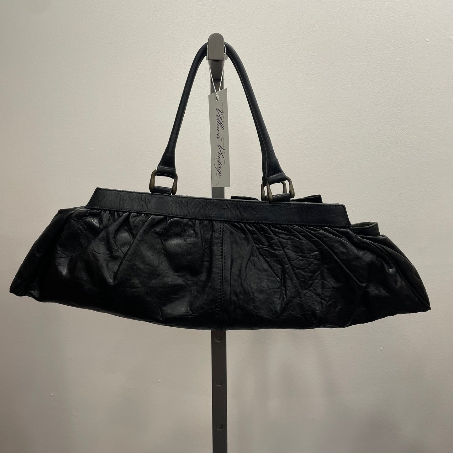 Vintage Italian Leather Baguette Bag