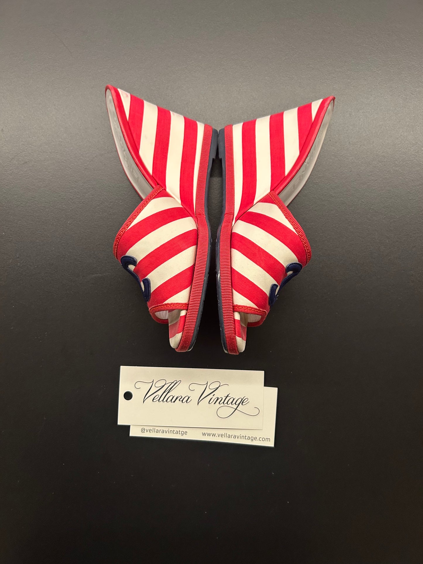 Chanel Cruise 2010 Sailor Striped Wedge Sandals