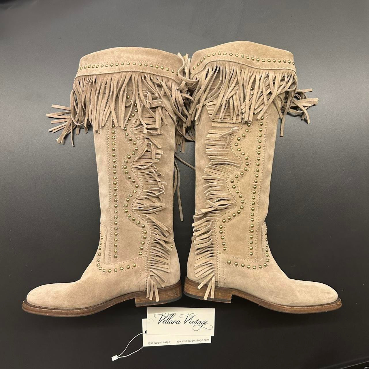 D&G Spring 2010 Suede Fringe Boots