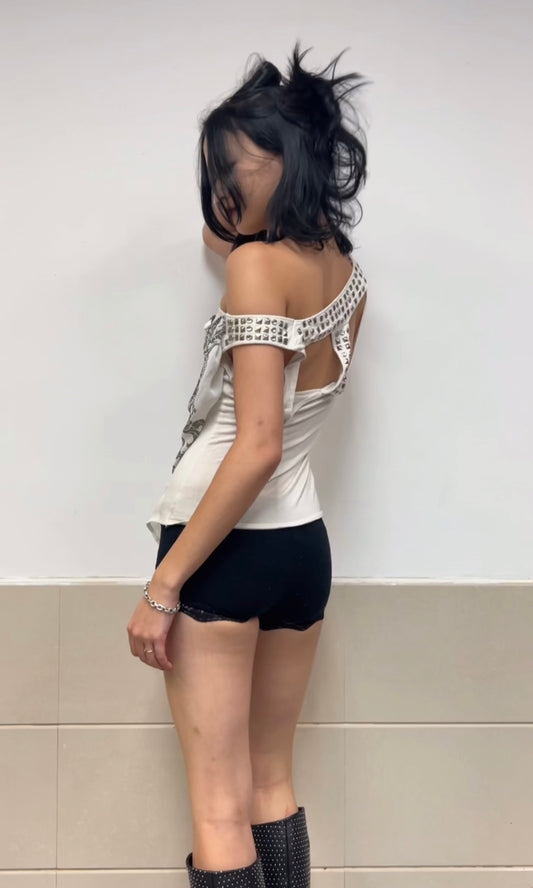 Studded Graphic Tank