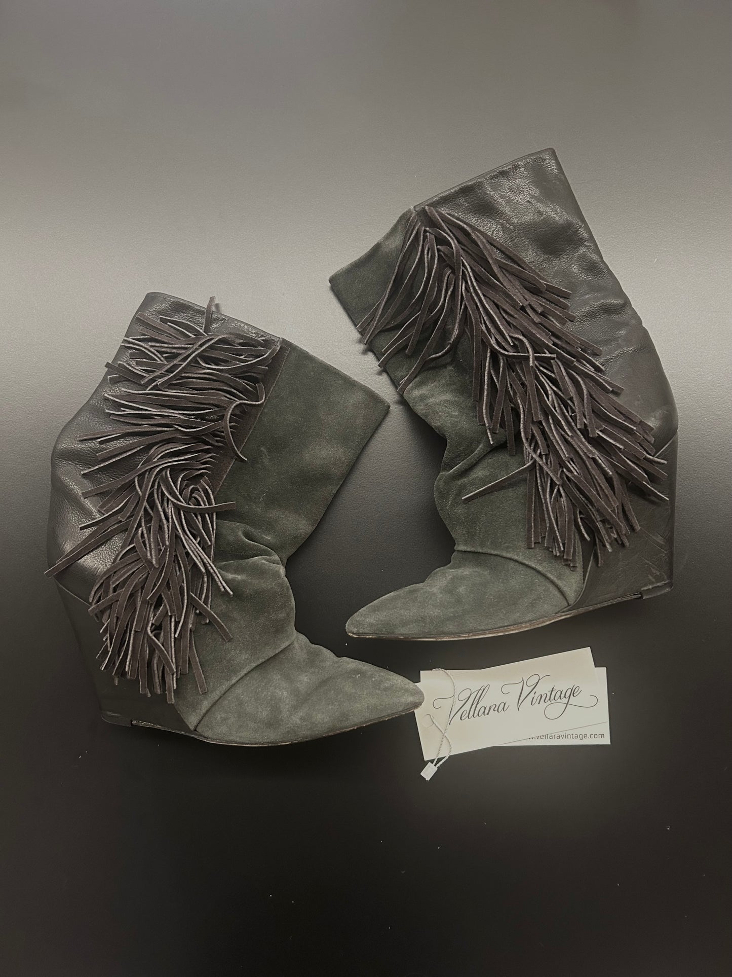 Isabel Marant Fringe Wedge Boots