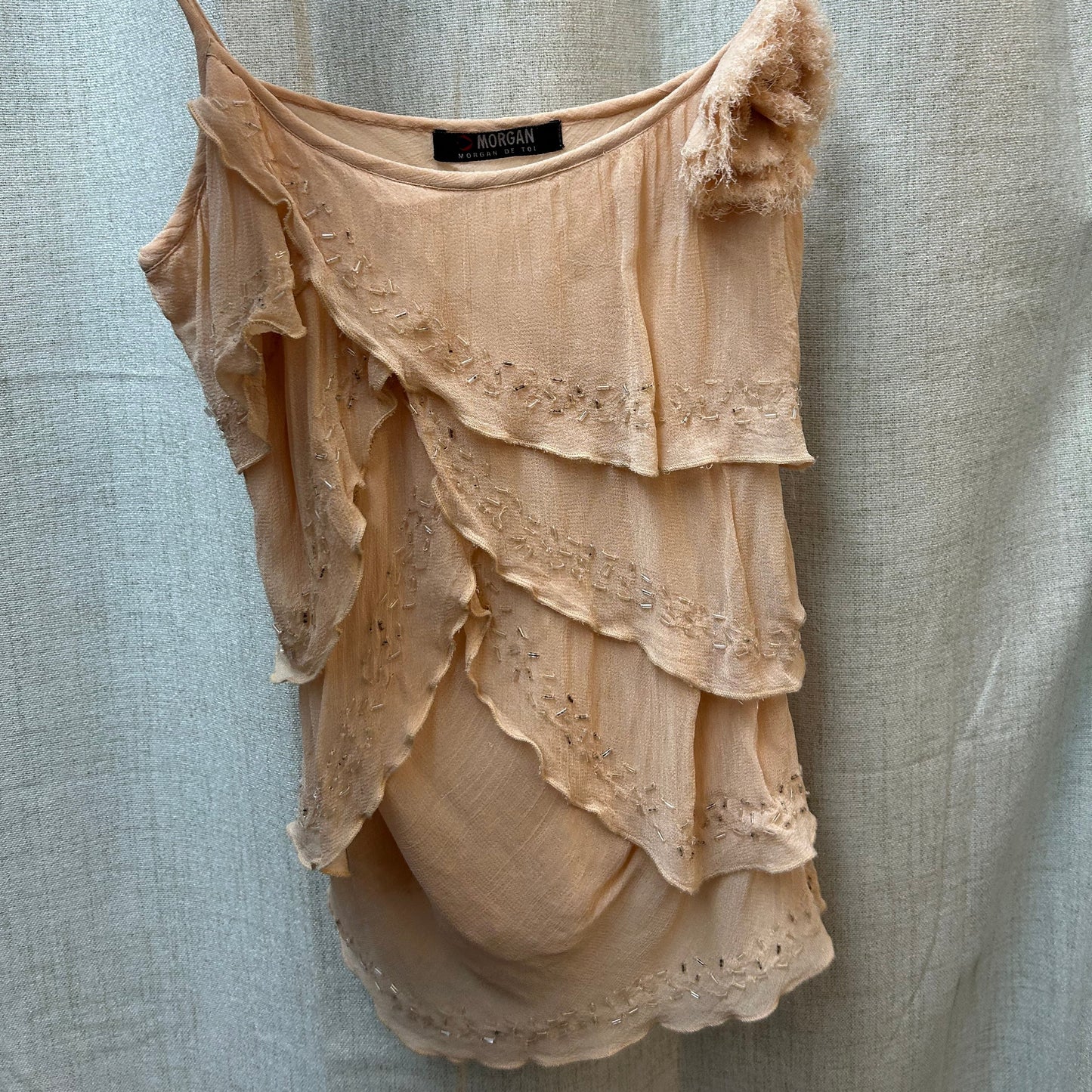 Morgan De Toi Pink Silk tank top
