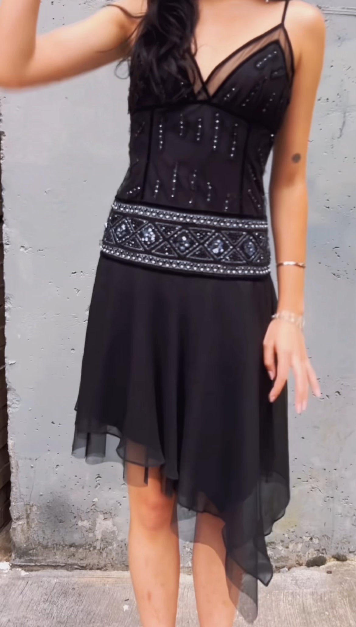 Fairy Beaded Asymmetrical Dress