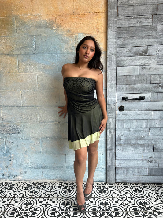 Strapless Beaded Fairy Mini Dress