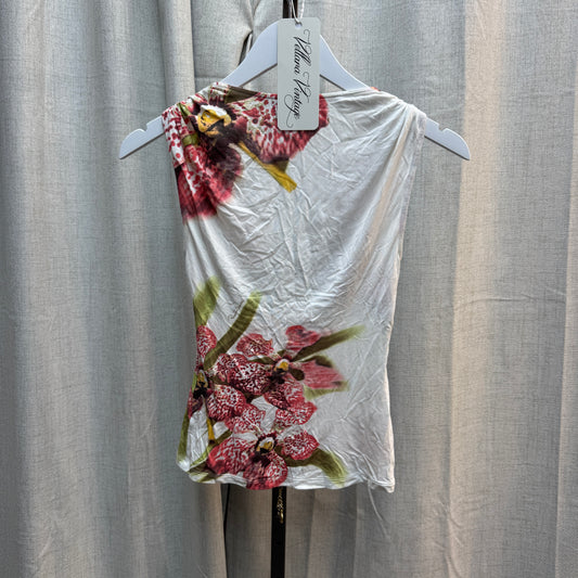 Roberto Cavalli S/S 2004 Floral Orchid Tank Top