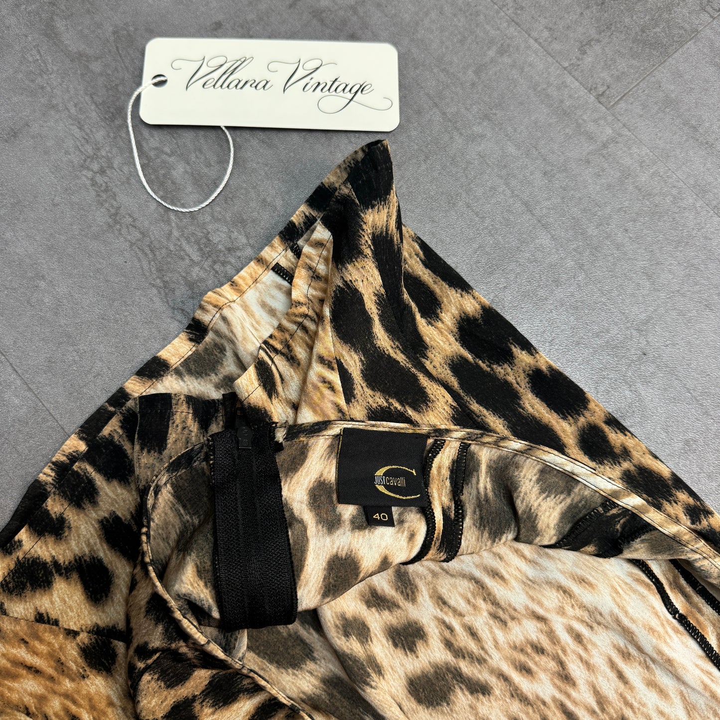 Just Cavalli Leopard Print Halter Tank Top
