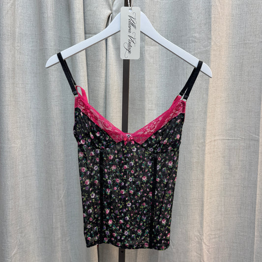 D&G Floral Pink Sheer Cami Top