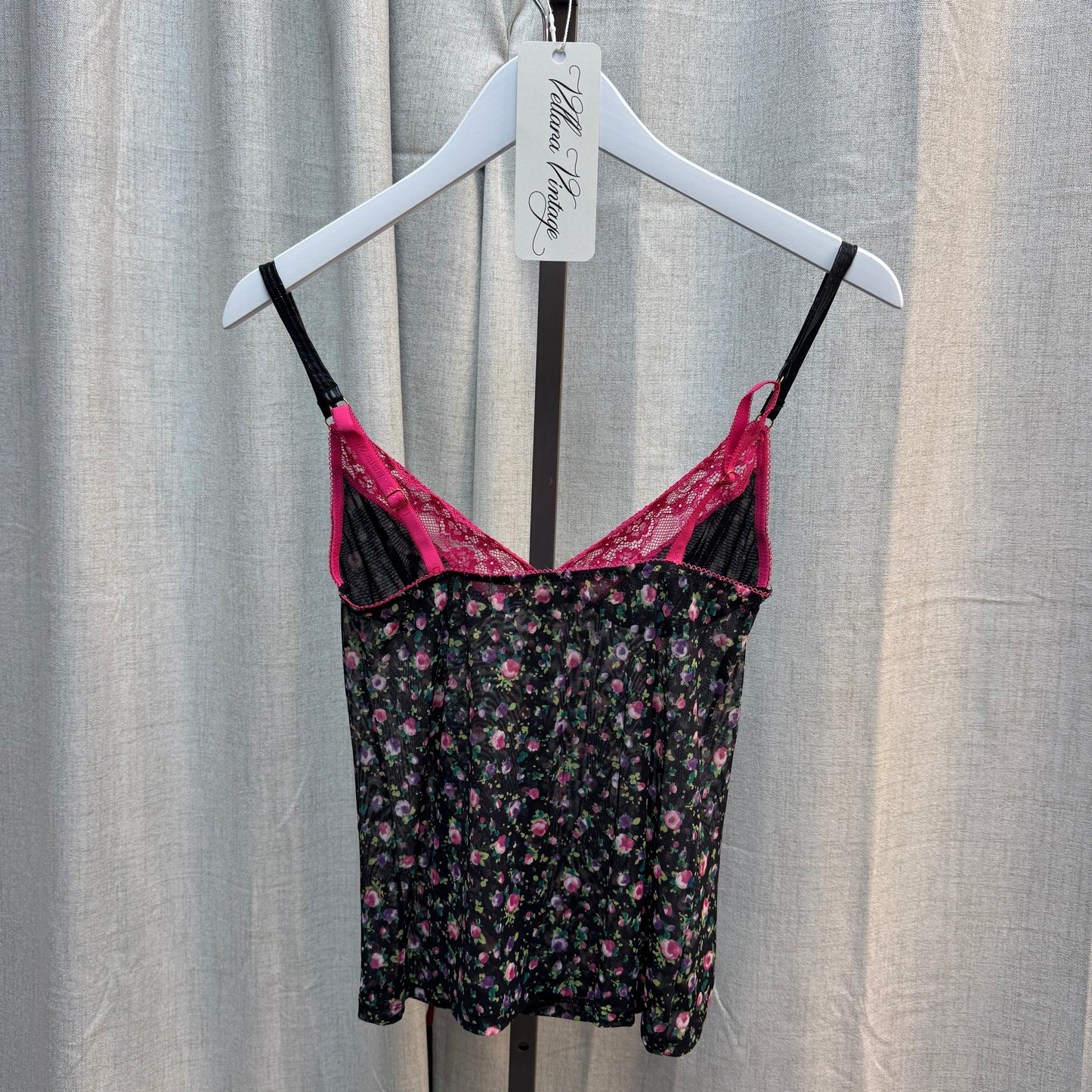D&G Floral Pink Sheer Cami Top