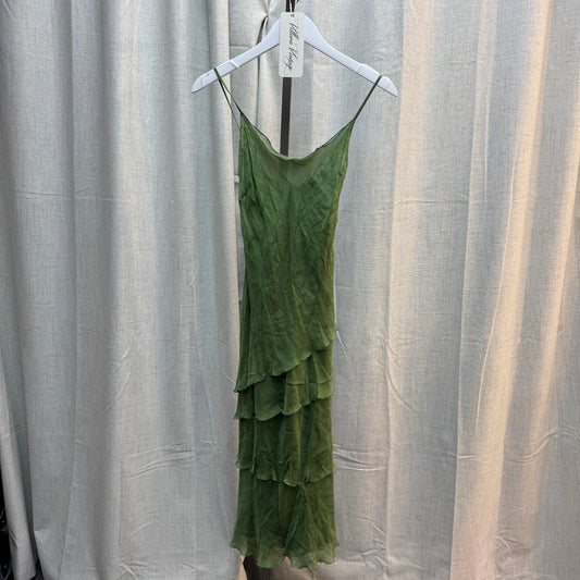 Roberto Verino Green Silk Layered Midi Dress