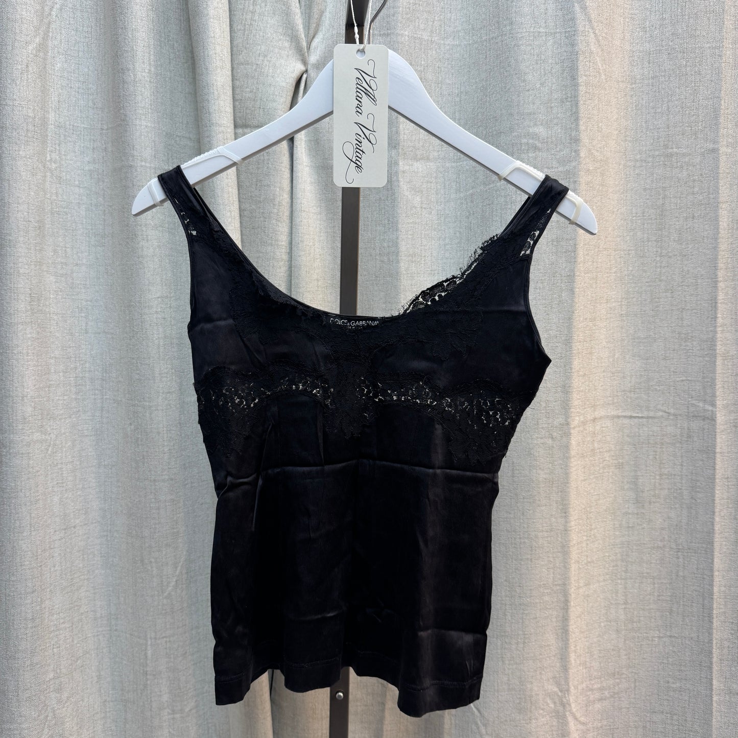 Dolce & Gabbana Black Lace Tank Top