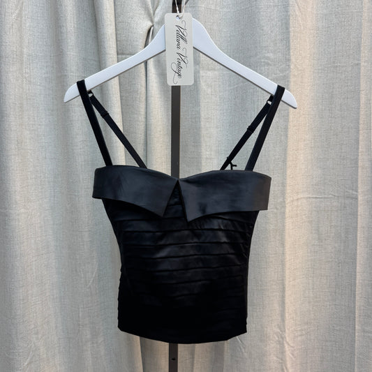 Chantal Thomass Black Satin Layered Corset Top