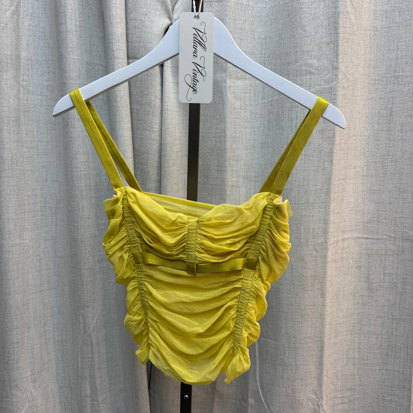 La Perla Yellow Layered Corset-Style Top