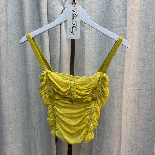 La Perla Yellow Layered Corset-Style Top