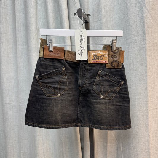 D&G Patchwork Denim Mini Skirt