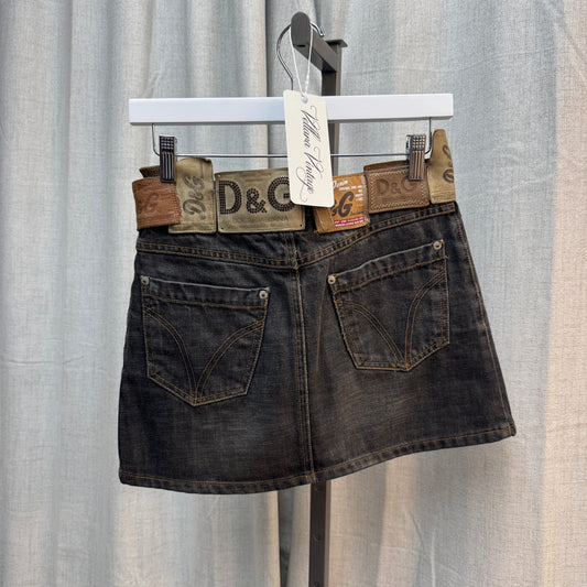 D&G Patchwork Denim Mini Skirt