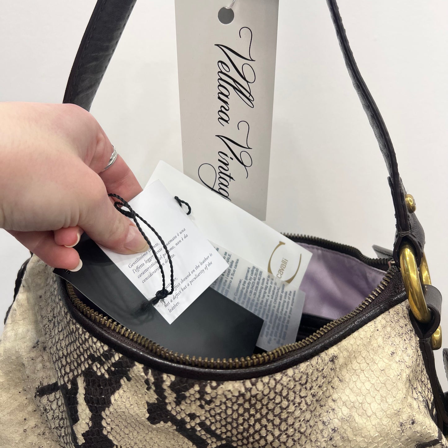 Cavalli Snakeskin Purse