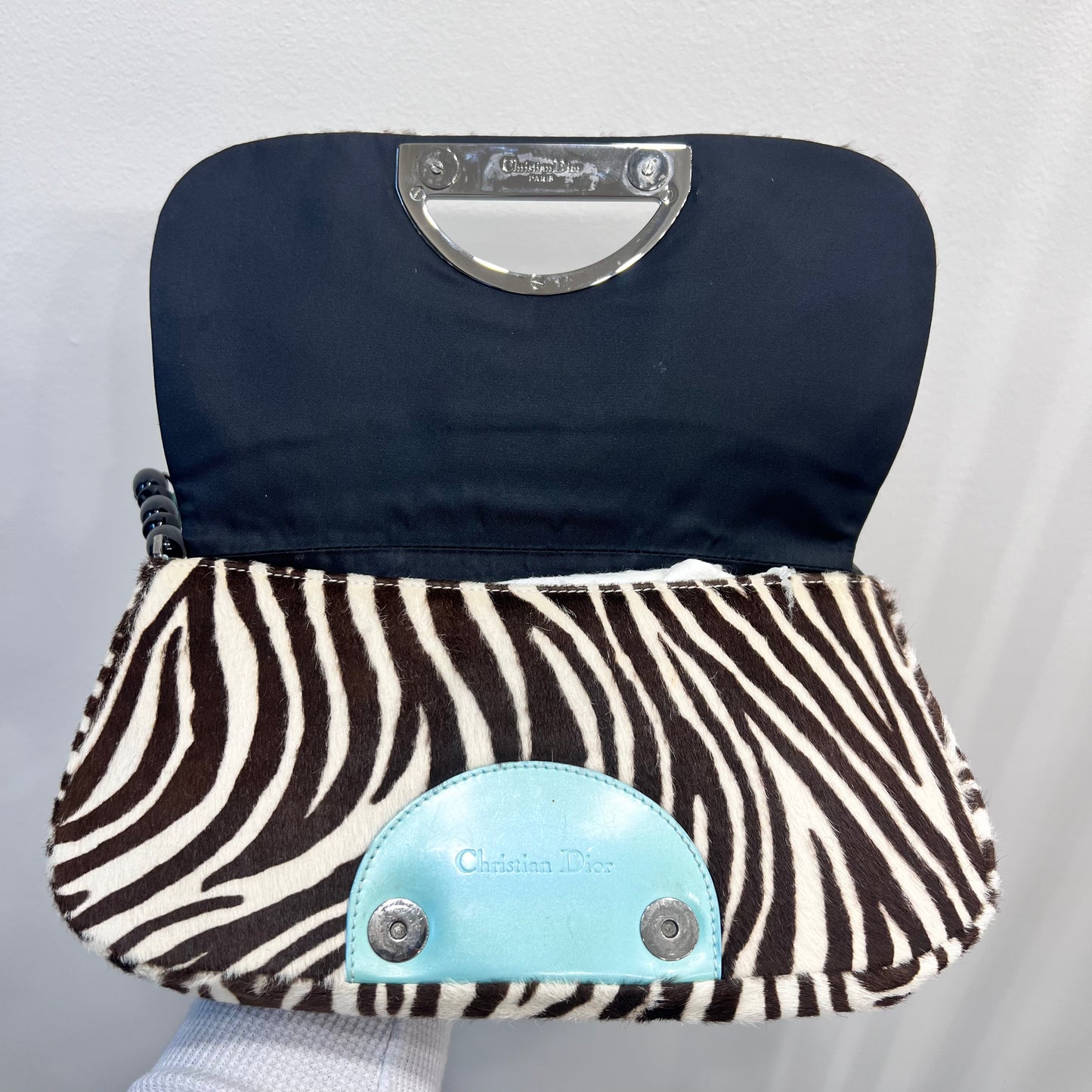 Dior Zebra Ponyhair Malice Bag