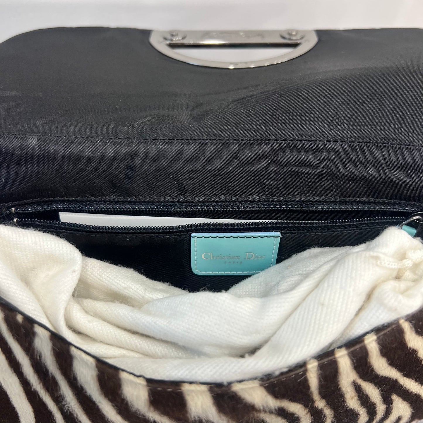 Dior Zebra Ponyhair Malice Bag