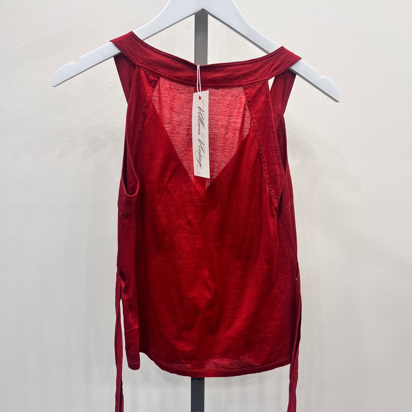 Red Gucci Tie-Back Top