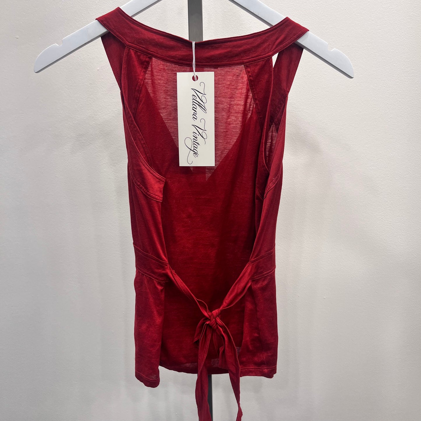 Red Gucci Tie-Back Top