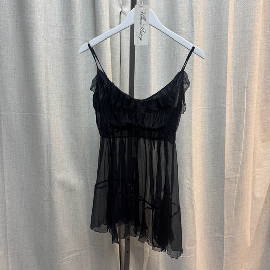 100% Silk Galliano Top with Mother of Pearl Buttons