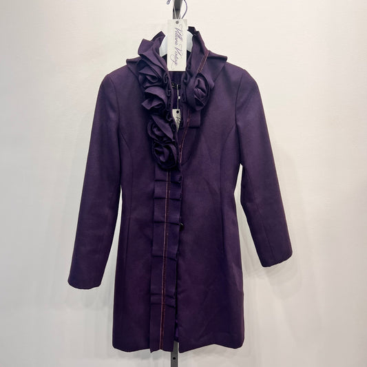Purple Felted and Velvet Coat