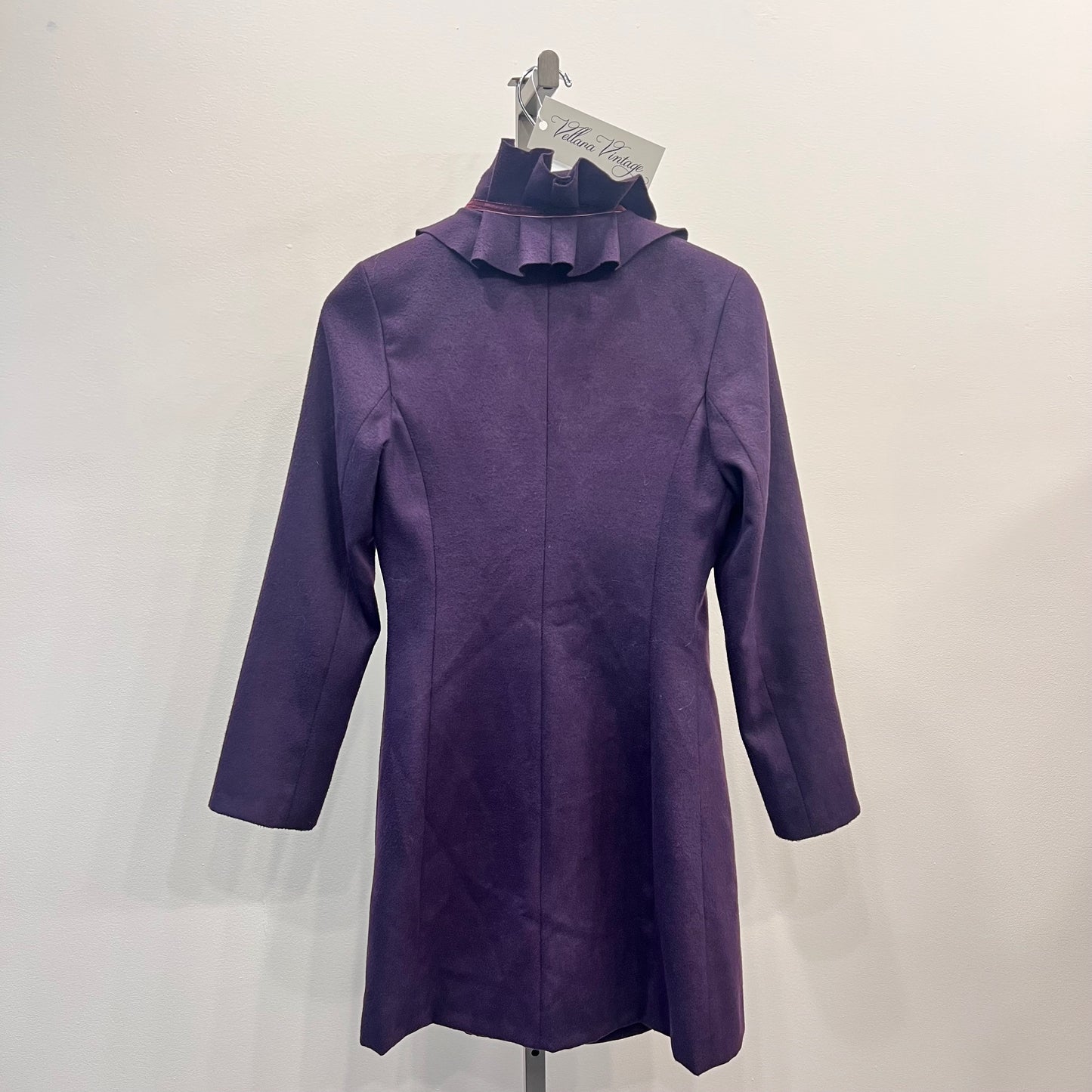 Purple Felted and Velvet Coat