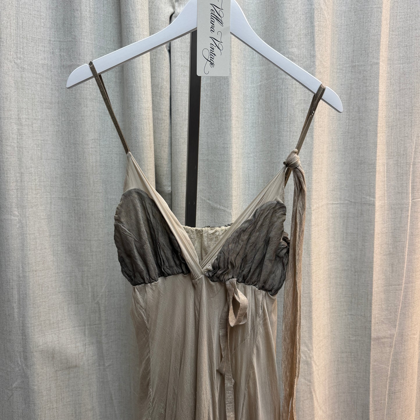 More by Siste's Gray Beige Bow Midi Dress