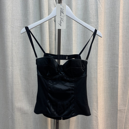 Dolce & Gabbana Logo Black Corset Top