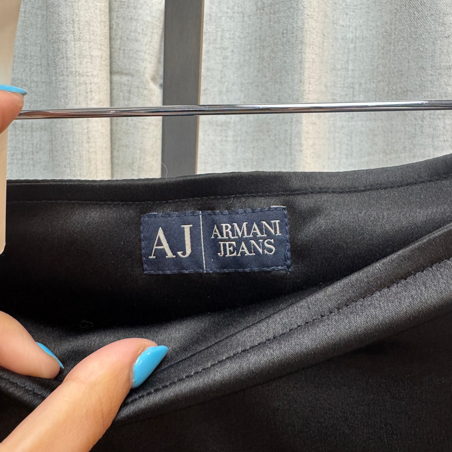 Armani Jeans Black Silk Multi-Patterned Sequin Skirt