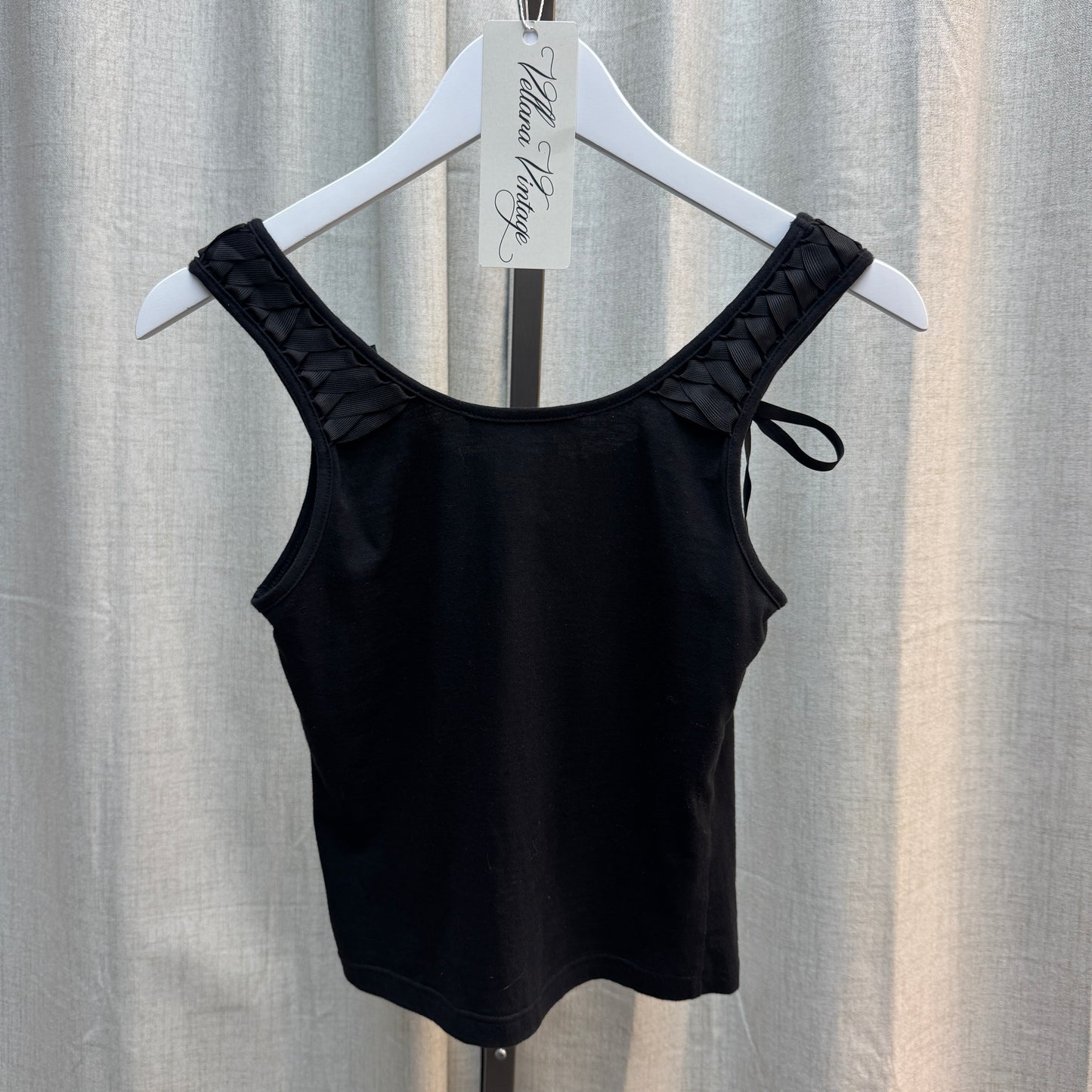 Christian Dior by John Galliano F/W 2002 Black Lace-Up Tank Top