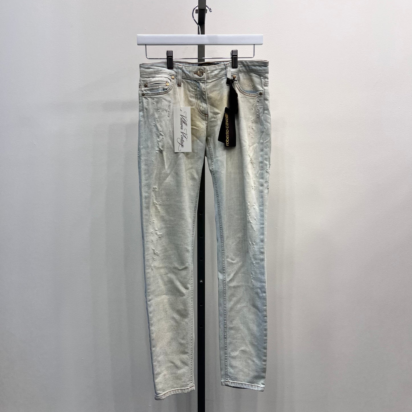 Cavalli Straight Leg Glitter Jeans