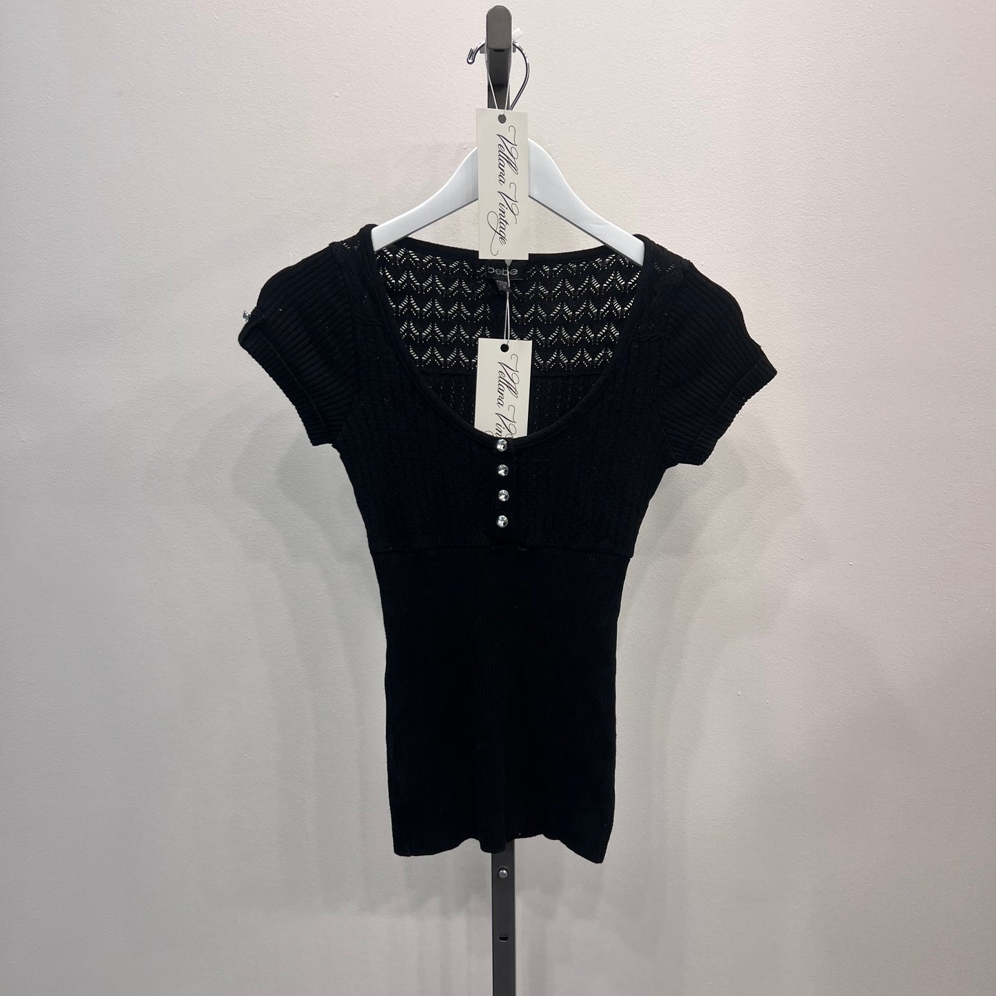 Bebe Knit Button Down Top