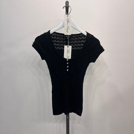 Bebe Knit Button Down Top