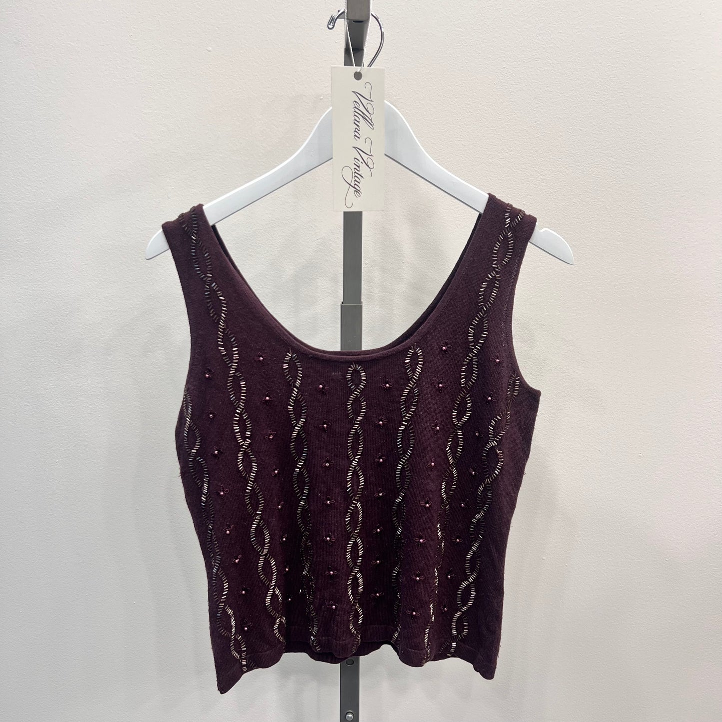 Silk and Cashmere Beaded Top