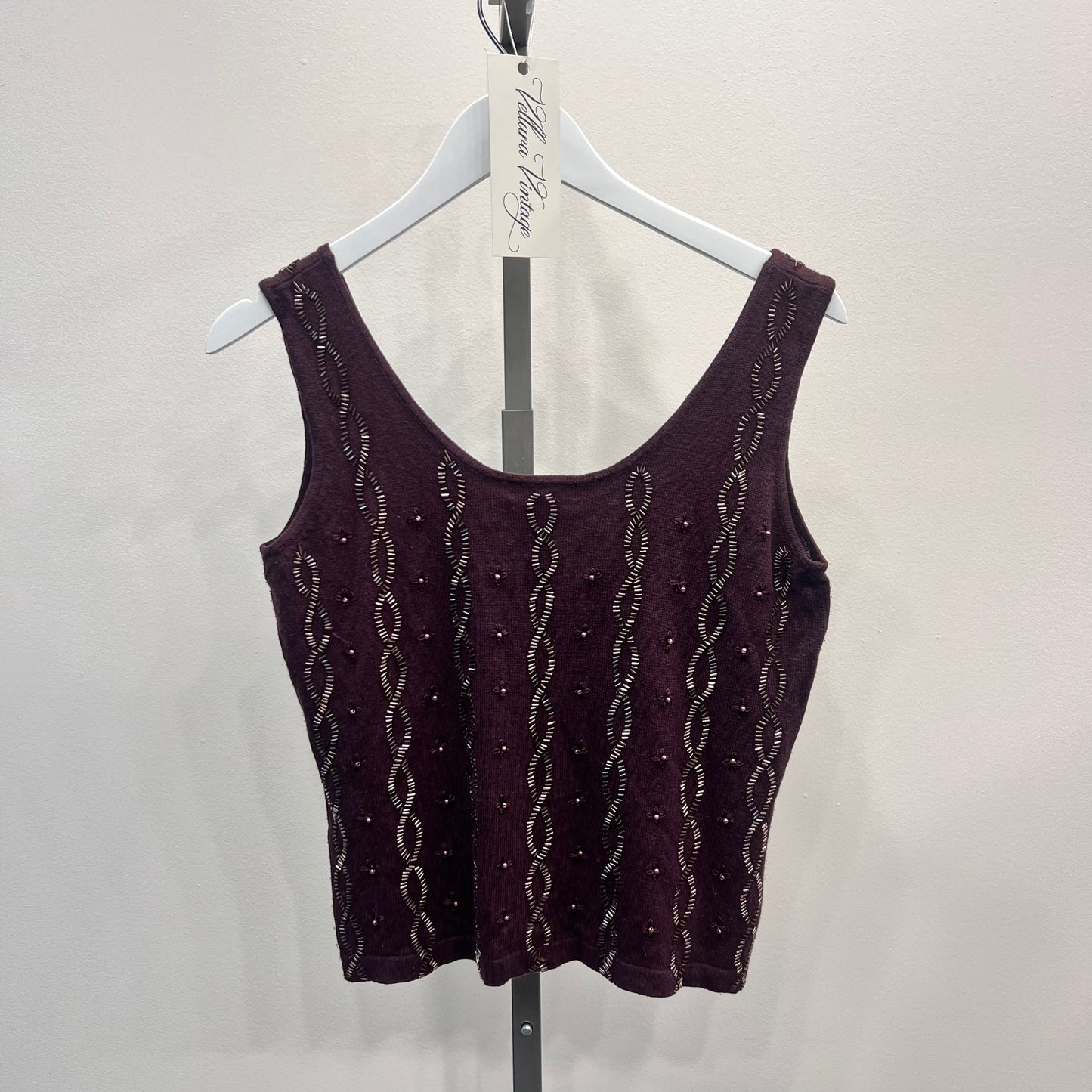 Silk and Cashmere Beaded Top