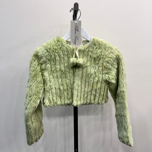 Faux Fur Cropped Cardigan