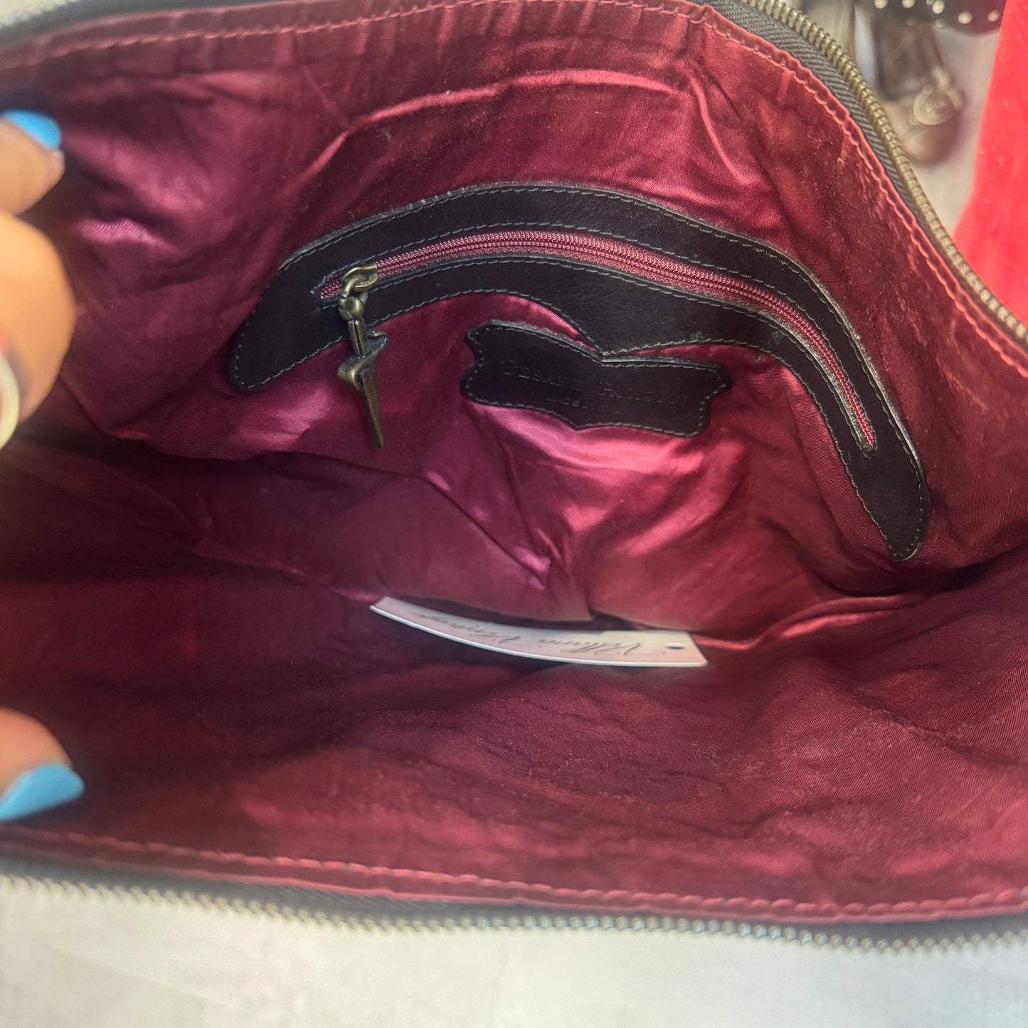 Cesare Paciotti Studded Butterfly Leather Hobo Bag