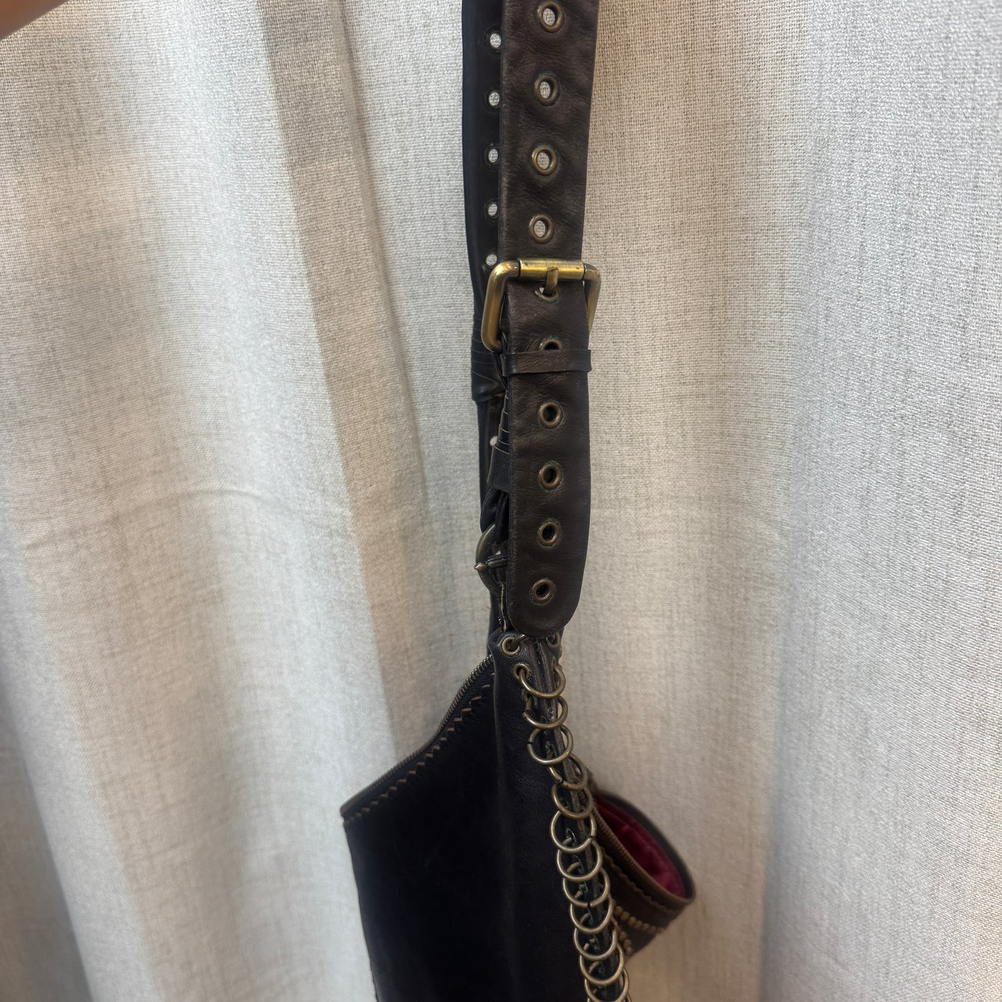 Cesare Paciotti Studded Butterfly Leather Hobo Bag