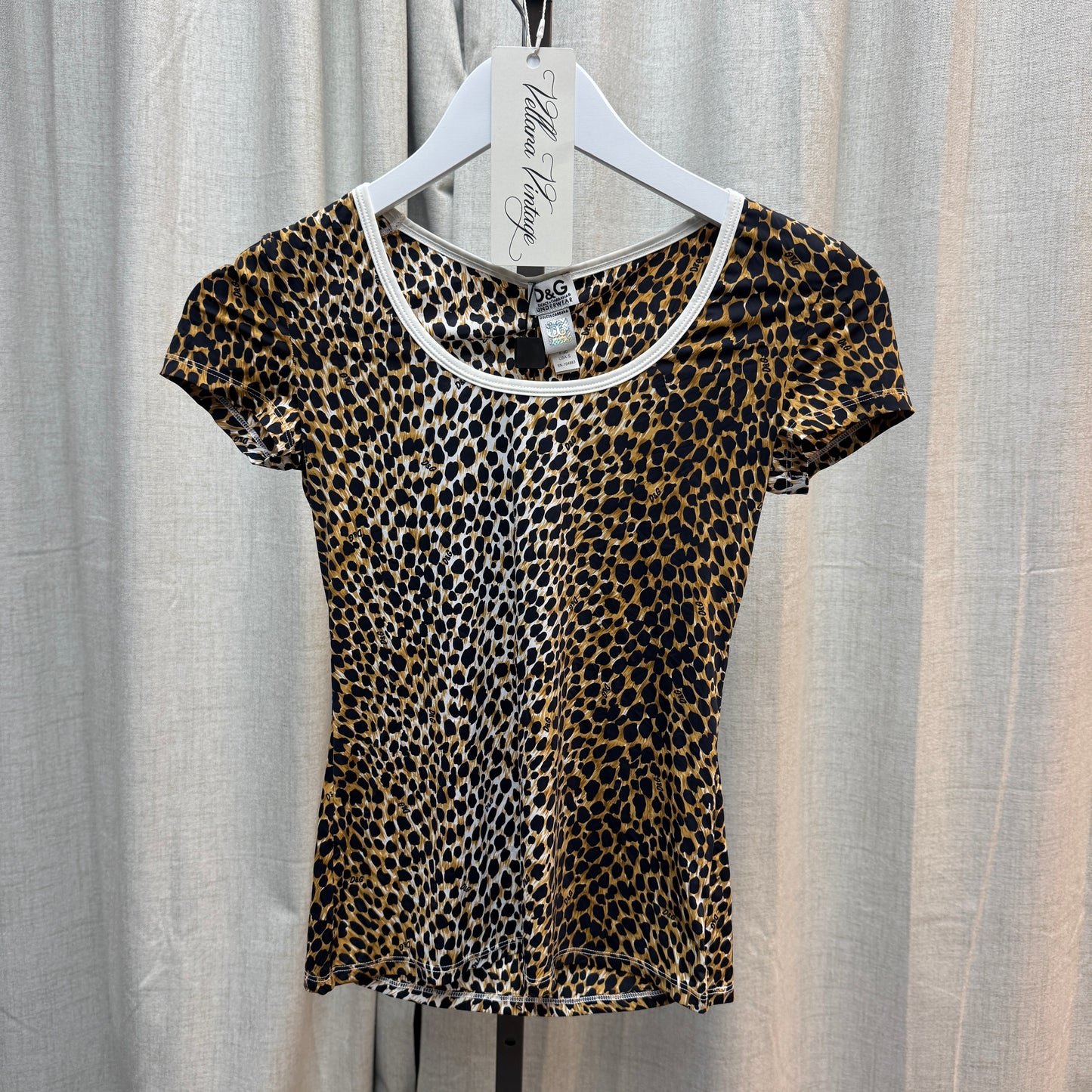 D&G Cheetah Print Short Sleeve Top