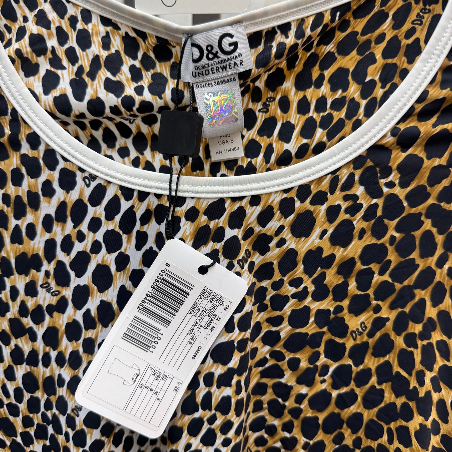 D&G Cheetah Print Short Sleeve Top