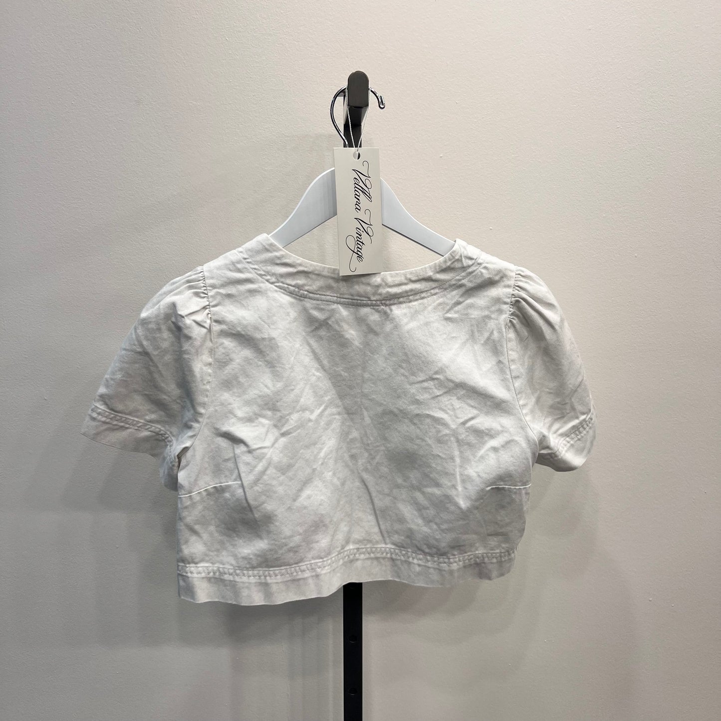 White Cotton Short-sleeve Shrug